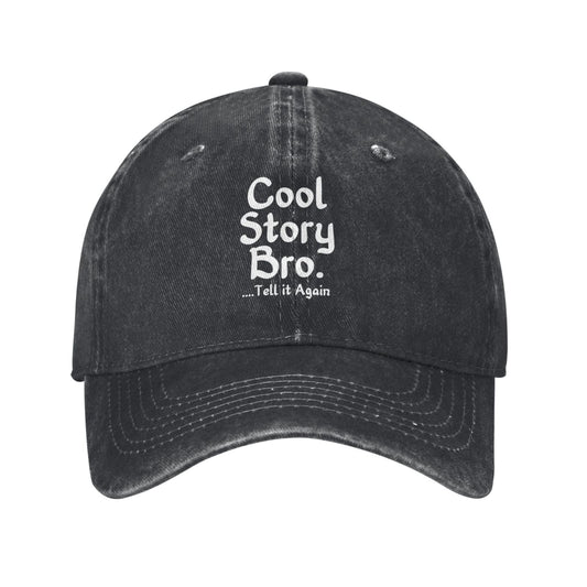 Cool Story Bro Tell It Again Printed unisex baseball cap adjustable cap outdoor sun hats trucker hat