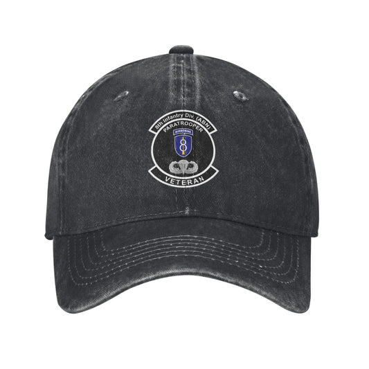 US 8th Infantry Division Airborne Printed unisex baseball cap outdoor hats adjustable cap trucker gift hat