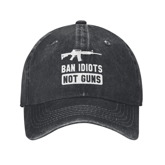 Ban Idiots Not Guns Printed unisex baseball cap adjustable cap outdoor sun hats trucker hat