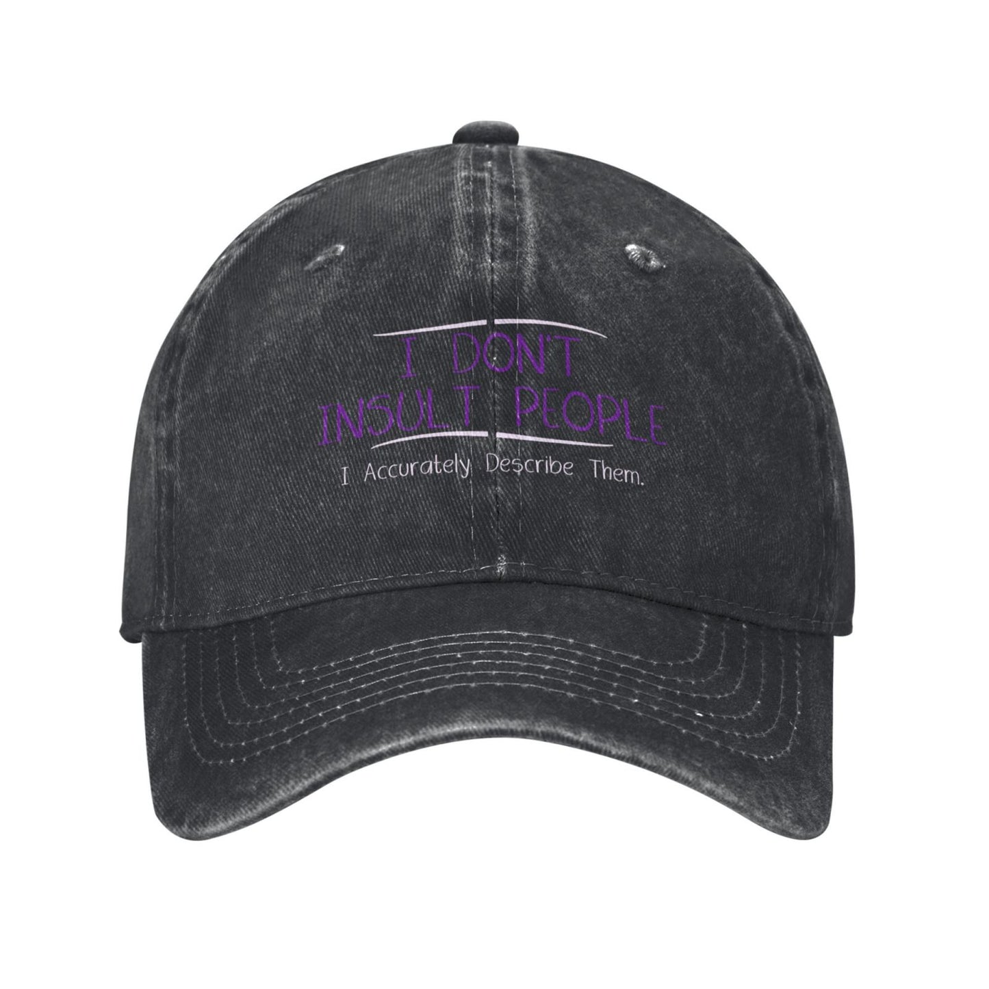 I Don't Insult People Printed unisex baseball cap adjustable cap outdoor sun hats trucker hat