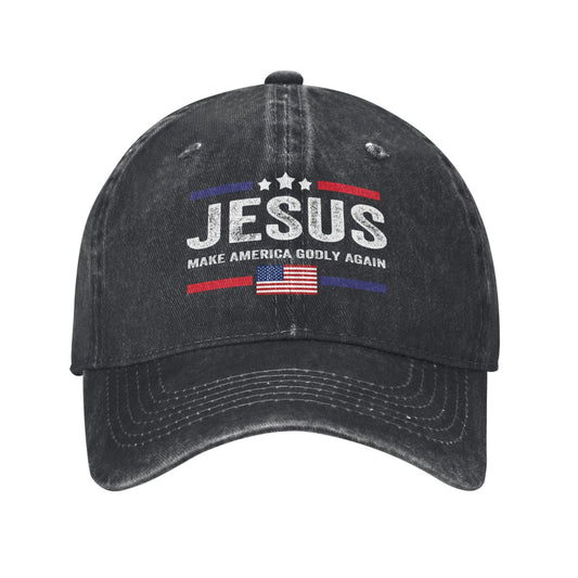 Jesus Make America Godly Again Printed unisex baseball cap outdoor hats adjustable cap trucker gift hat