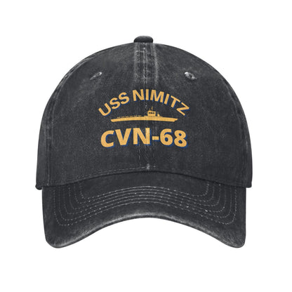 US Navy Aircraft Carrier CVN-68 USS Nimitz Printed unisex baseball cap outdoor hats adjustable cap trucker gift hat