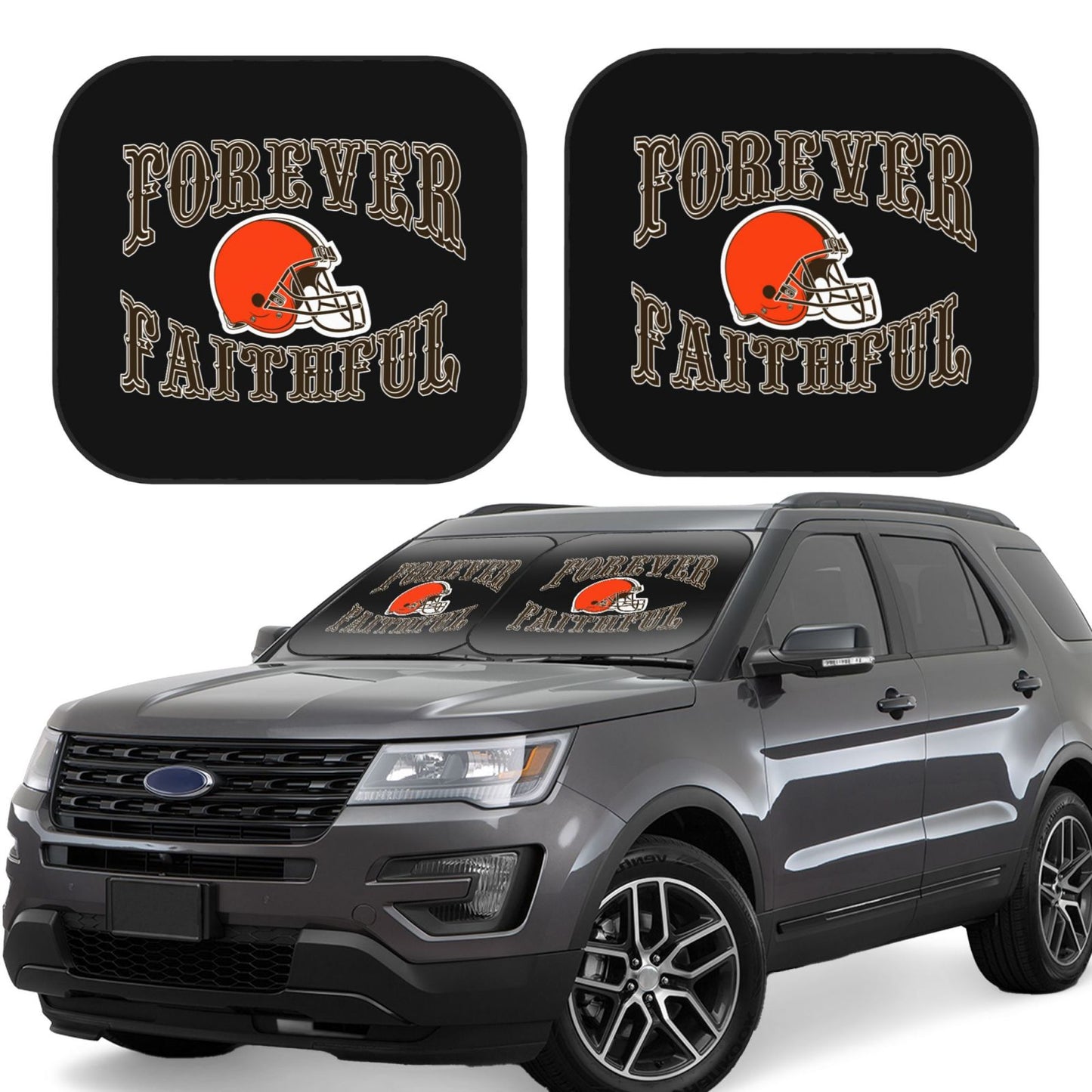 Cleveland Browns Car front windshield sunshade UV resistant sunshade foldable