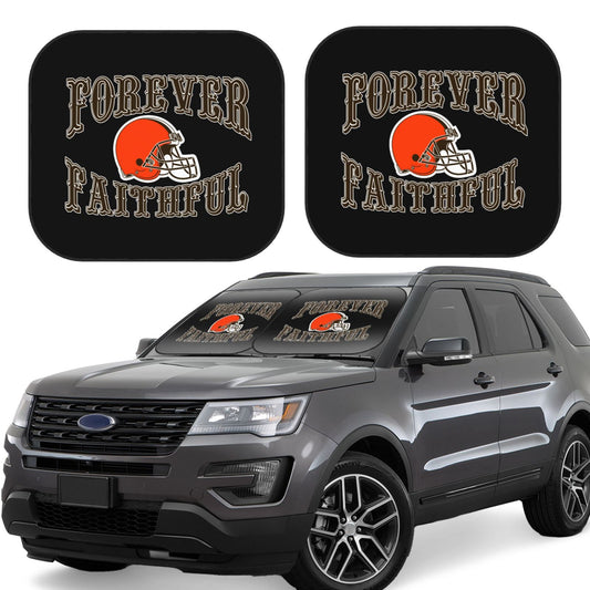 Cleveland Browns Car front windshield sunshade UV resistant sunshade foldable