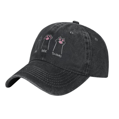 Cat Paws Rock Paper Scissors Printed unisex baseball cap adjustable cap outdoor sun hats trucker hat