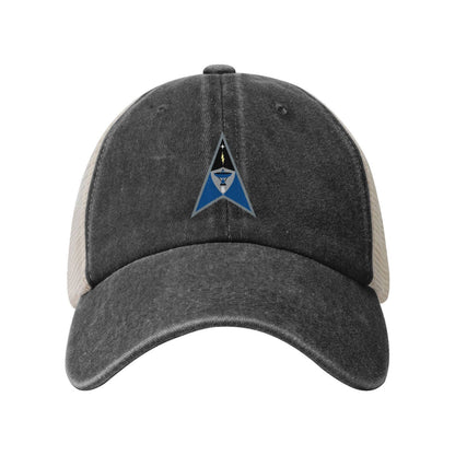 Space Delta 6 Emblem Printed unisex baseball cap adjustable grid baseball cap veteran gift