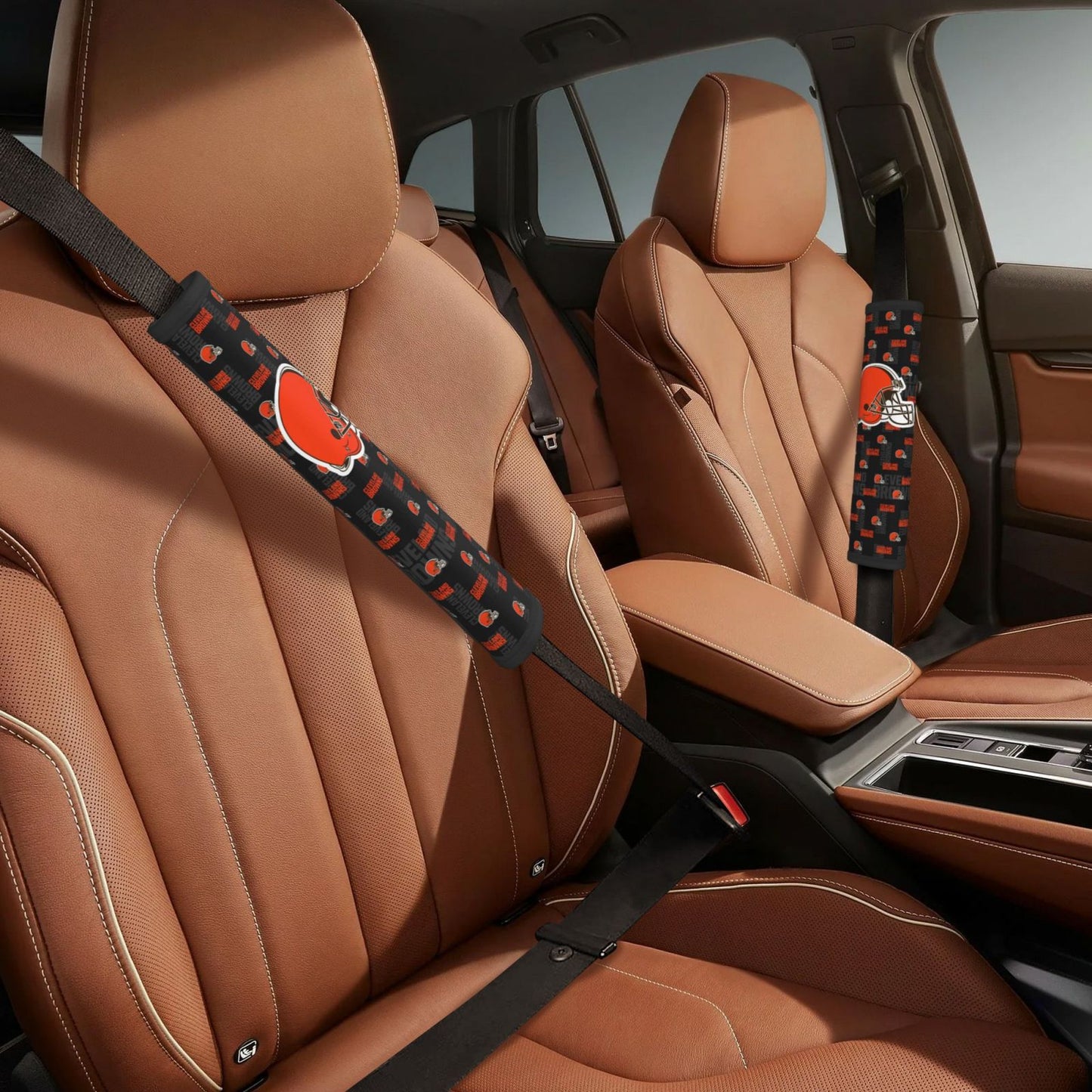Cleveland Browns personalized seat belt protective cover Car seat belt protective cover