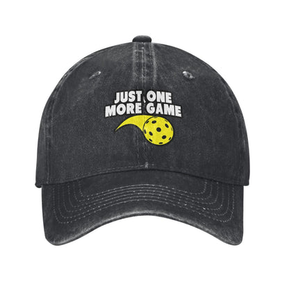 Just One More Game Printed unisex baseball cap adjustable cap outdoor sun hats trucker hat