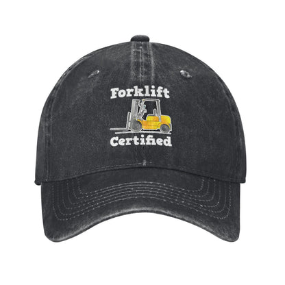 Forklift Certified (2) Printed unisex baseball cap adjustable cap outdoor sun hats trucker hat