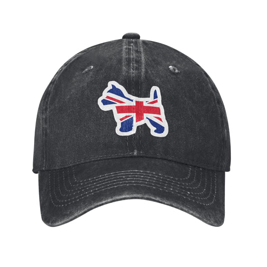 Western Highlands Dog UK Print Printed unisex baseball cap adjustable cap outdoor sun hats trucker hat