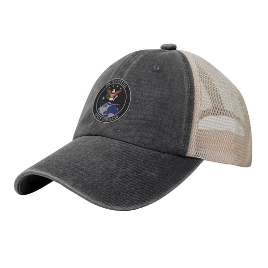 United States Space Command Emblem Printed unisex baseball cap adjustable grid baseball cap veteran gift