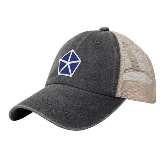 V Corps Printed unisex baseball cap adjustable grid baseball cap veteran gift