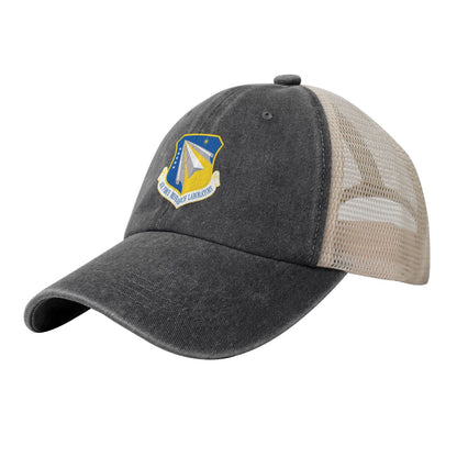 Air Force Research Laboratory Printed unisex baseball cap adjustable grid baseball cap veteran gift