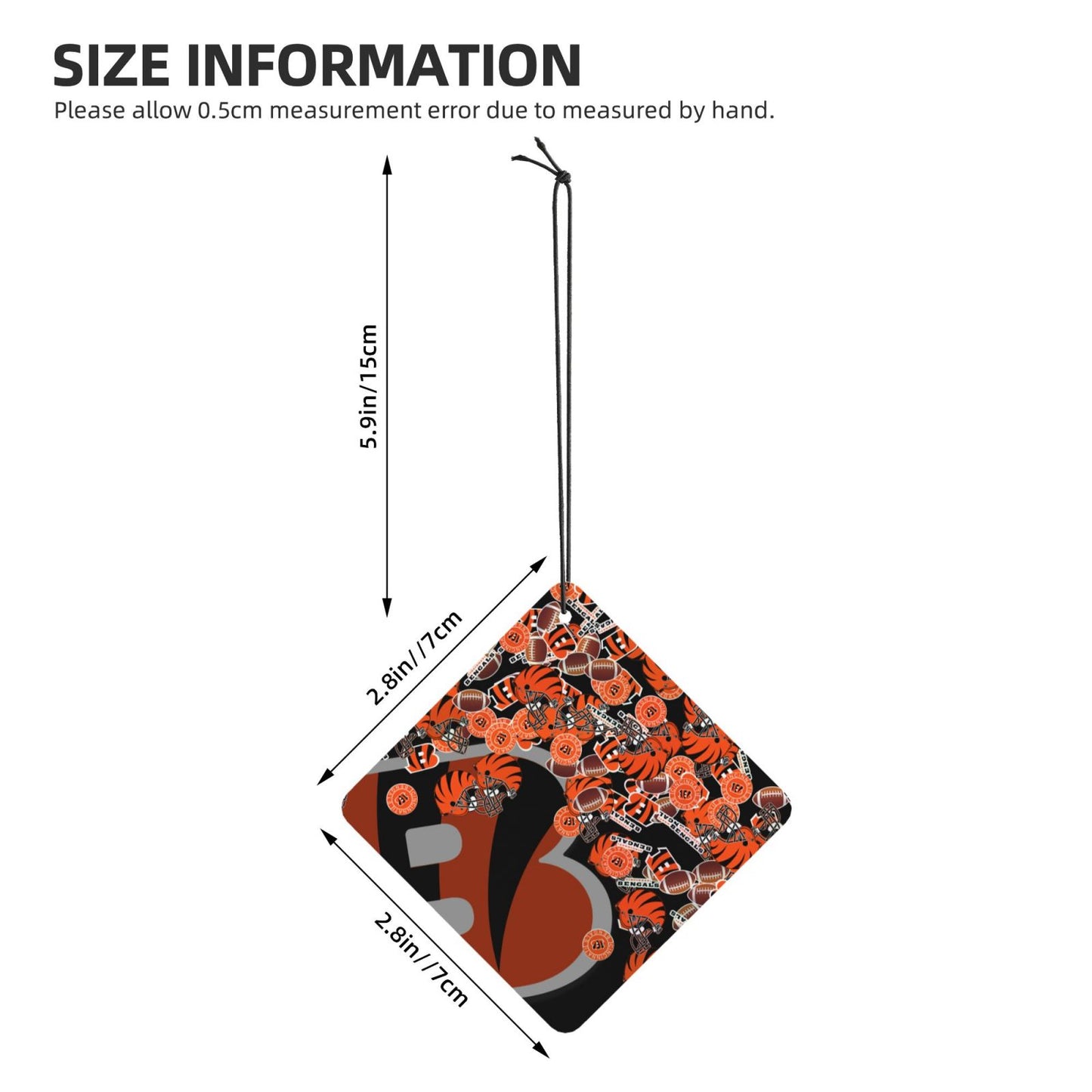 4-pcs Cincinnati Bengals Car Air Fresheners Cards Set car aromatherapy tablets