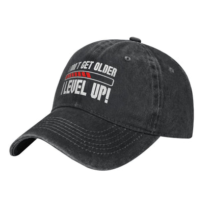 I Don't Get Older I Level Up Printed unisex baseball cap adjustable cap outdoor sun hats trucker hat