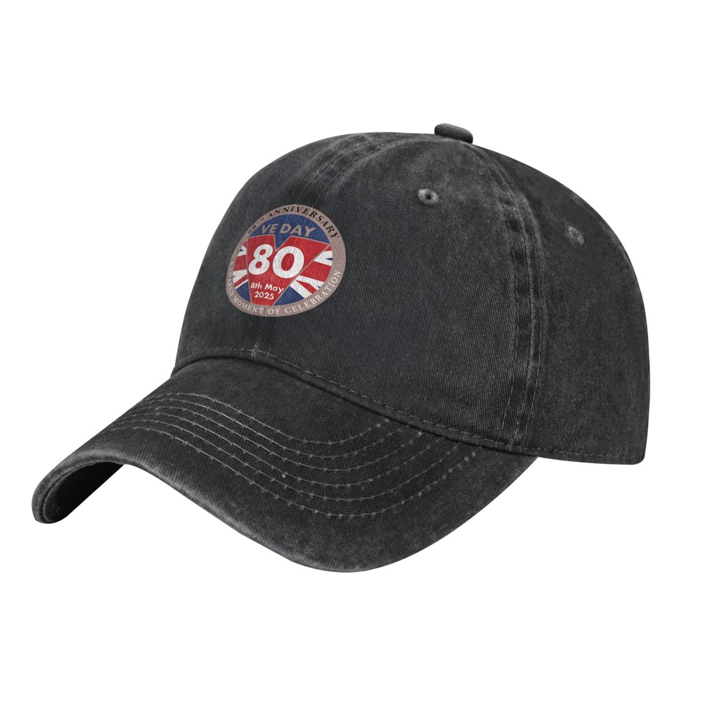 VE DAY 80th ANNIVERSARY Printed unisex baseball cap adjustable cap outdoor trucker hat veterans Gifts