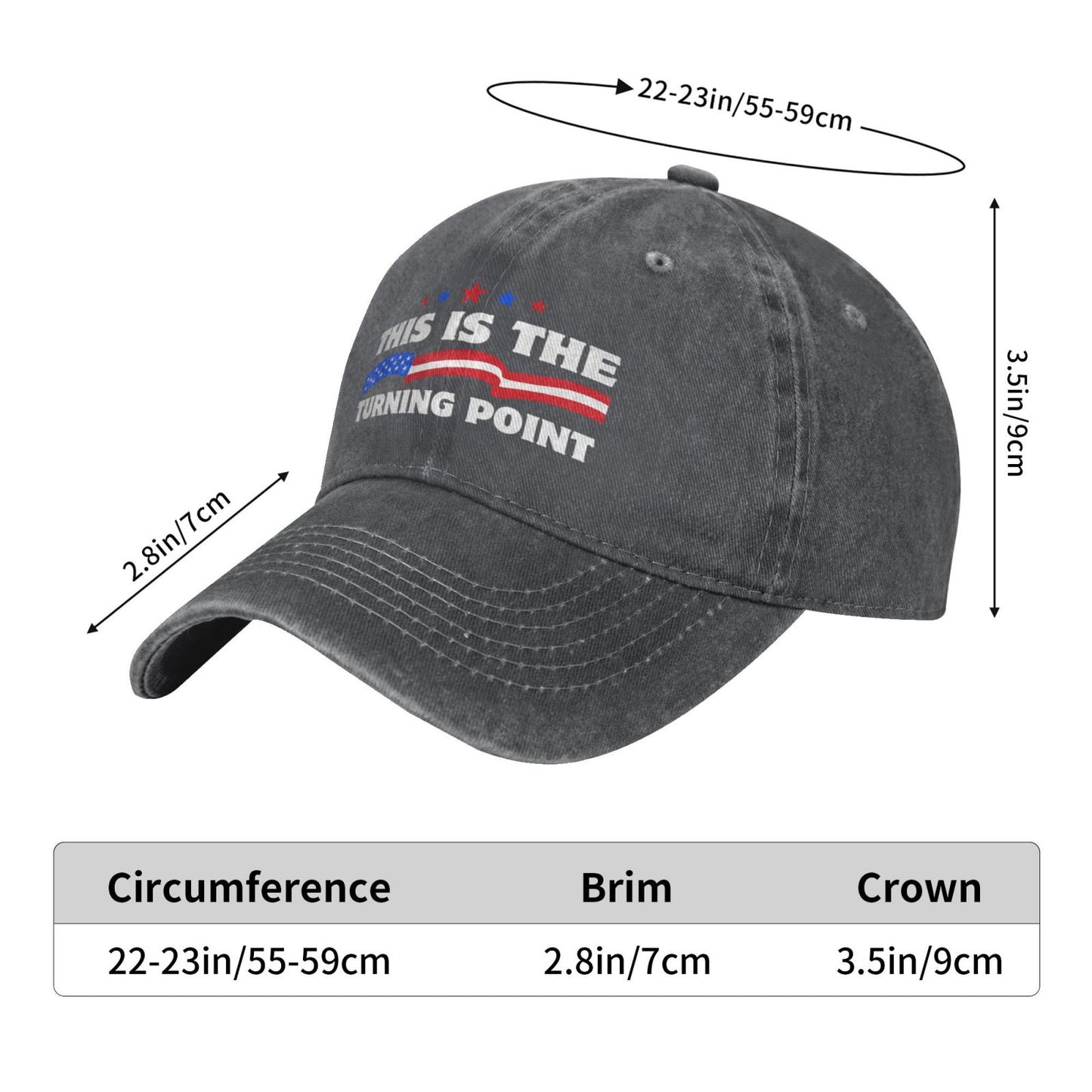 This Is The Turning Point USA Flag3 Printed unisex baseball cap outdoor hats adjustable cap trucker gift hat