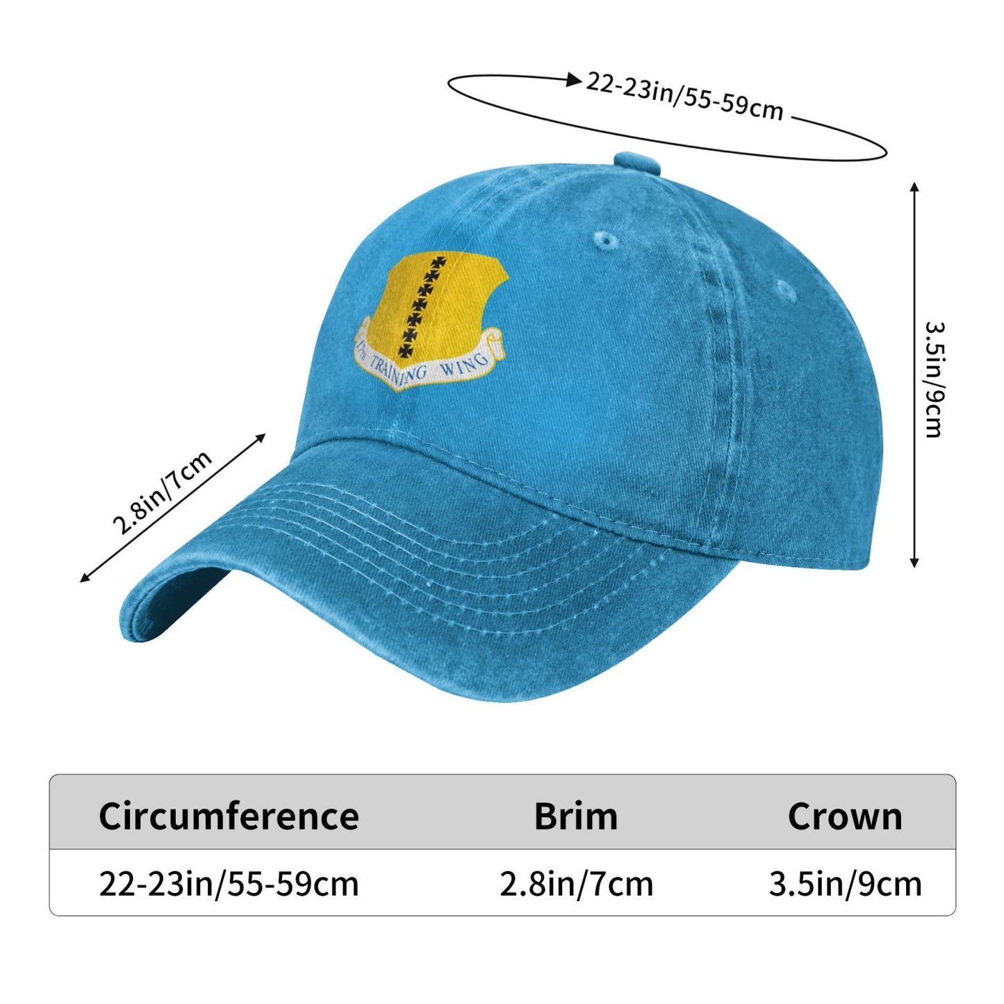 17th_Training_Wing.svg Printing unisex baseball cap adjustable cap veteran gift