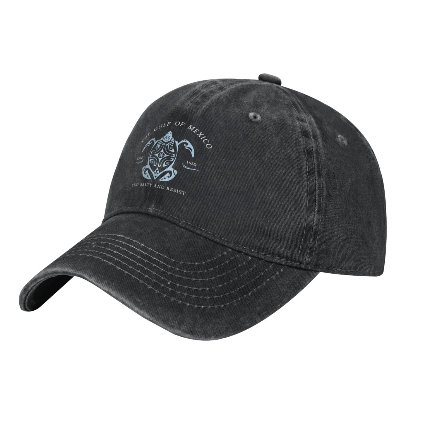 THE GULF MEXICO STAY SALTY AND RESIST Printed unisex baseball cap adjustable cap outdoor trucker hat veterans Gifts