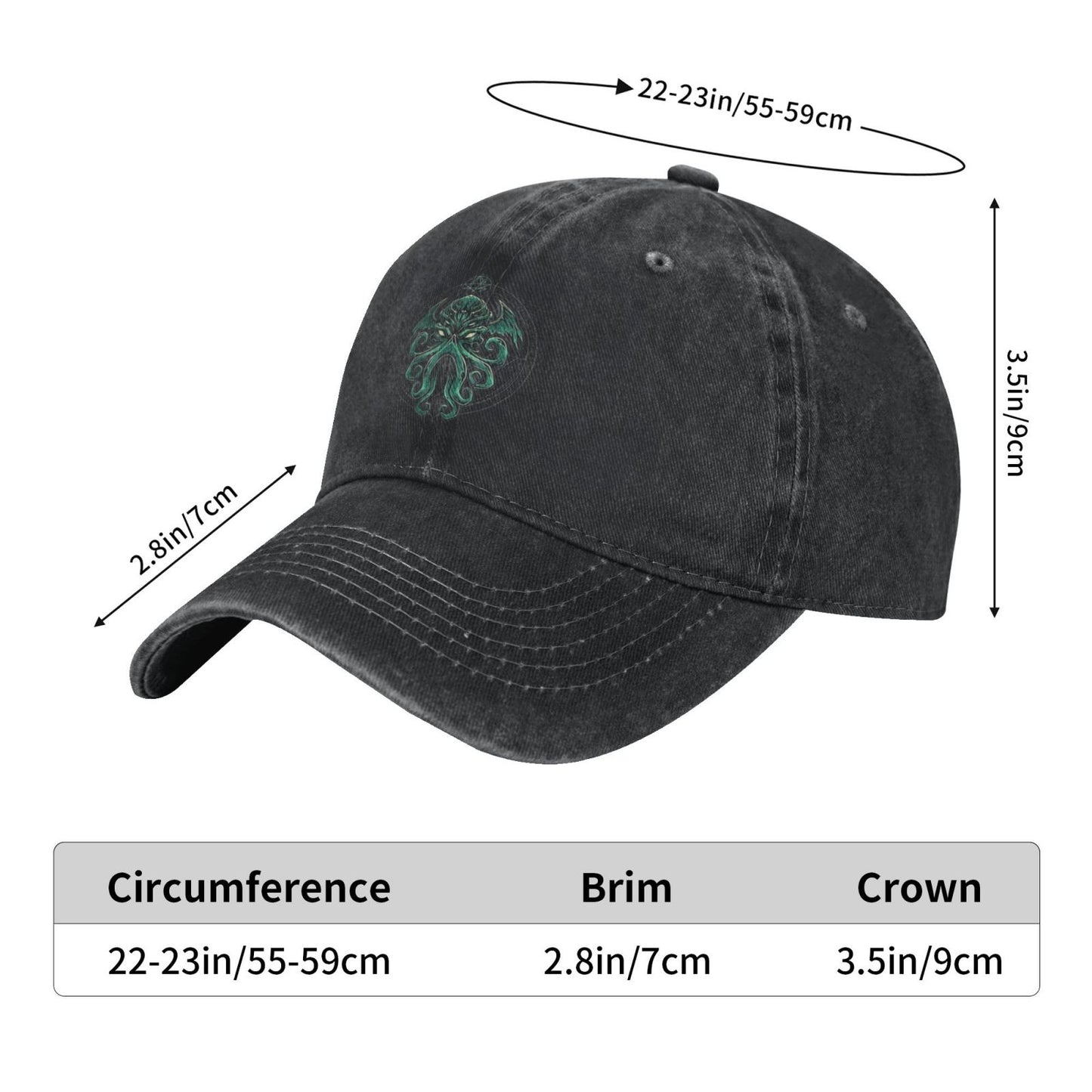 Cthulhu Cult Printed unisex baseball cap outdoor hats adjustable cap trucker gift hat