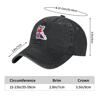Papillon Dog Flag Of The United Kingdom Printed unisex baseball cap adjustable cap outdoor sun hats trucker hat