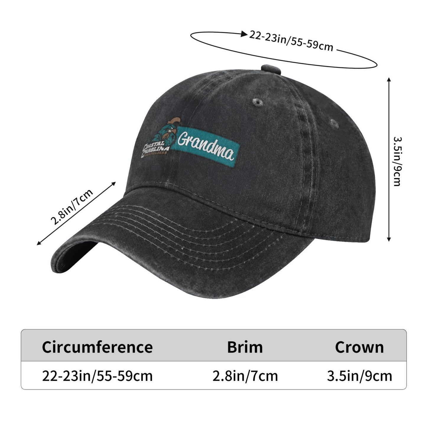 Coastal Carolina University Classic 2 Printed unisex baseball cap adjustable cap outdoor sun hats trucker hat