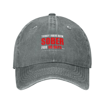 I Have Been Sober For 90 Days Printed unisex baseball cap adjustable cap outdoor casual cap truck driver cap