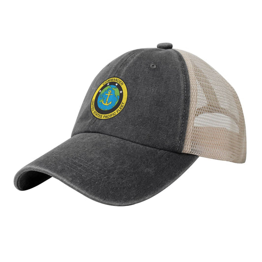 U.S. Pacific Fleet Printed unisex baseball cap adjustable grid baseball cap veteran gift