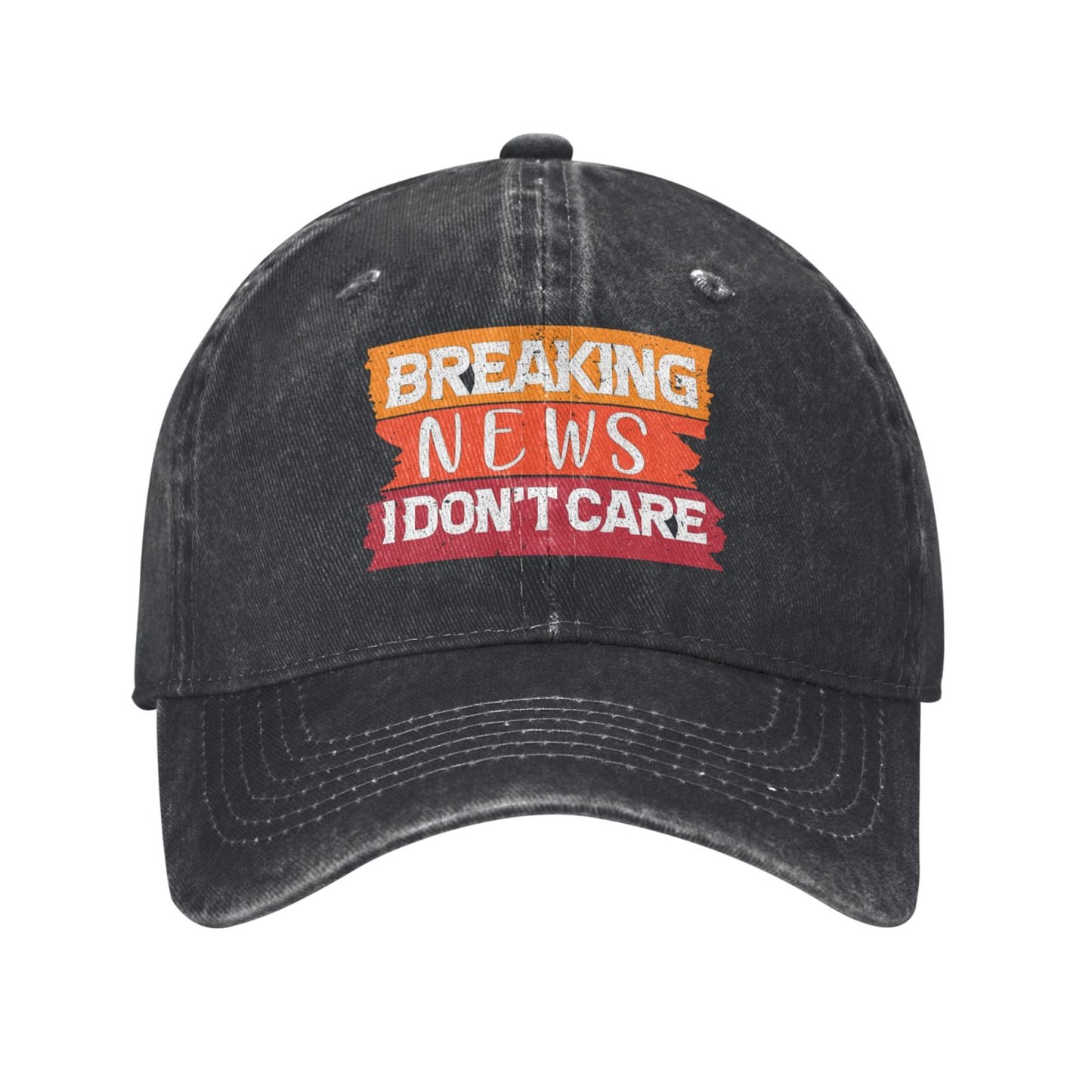 Breaking News I Don't Care(2) Printed unisex baseball cap adjustable cap outdoor sun hats trucker hat