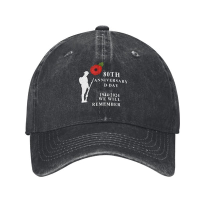 80th Anniversary D-DAY Normandy Military Printed unisex baseball cap adjustable cap outdoor sun hats trucker hat