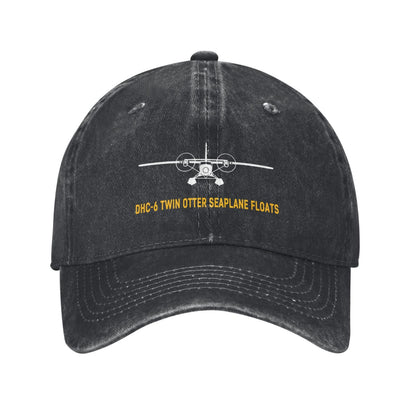 DHC-6 Twin Otter Seaplane Floats Printing unisex baseball cap adjustable hats Outdoor leisure hat veteran gift
