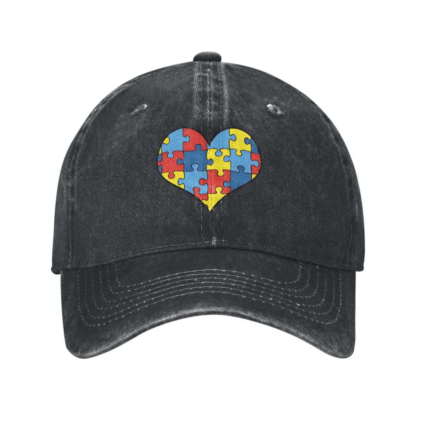 Love Autism Awareness Printed unisex baseball cap adjustable cap outdoor sun hats trucker hat