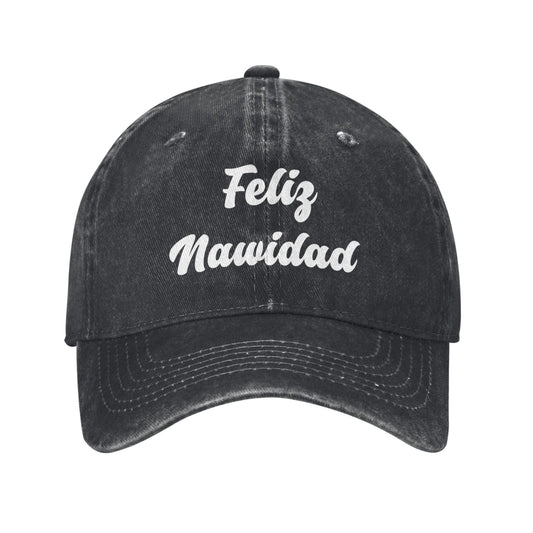 Feliz Nawidad Printed unisex baseball cap outdoor hats adjustable cap trucker gift hat