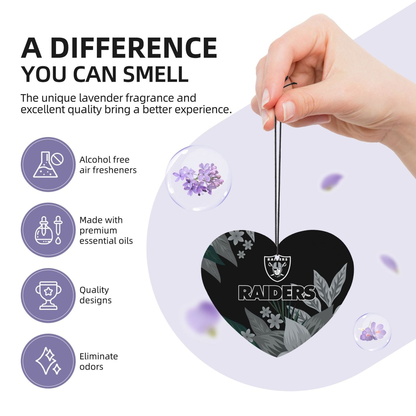 4pcs- Las Vegas Raiders car aromatherapy tablets Car Air Fresheners Cards Set