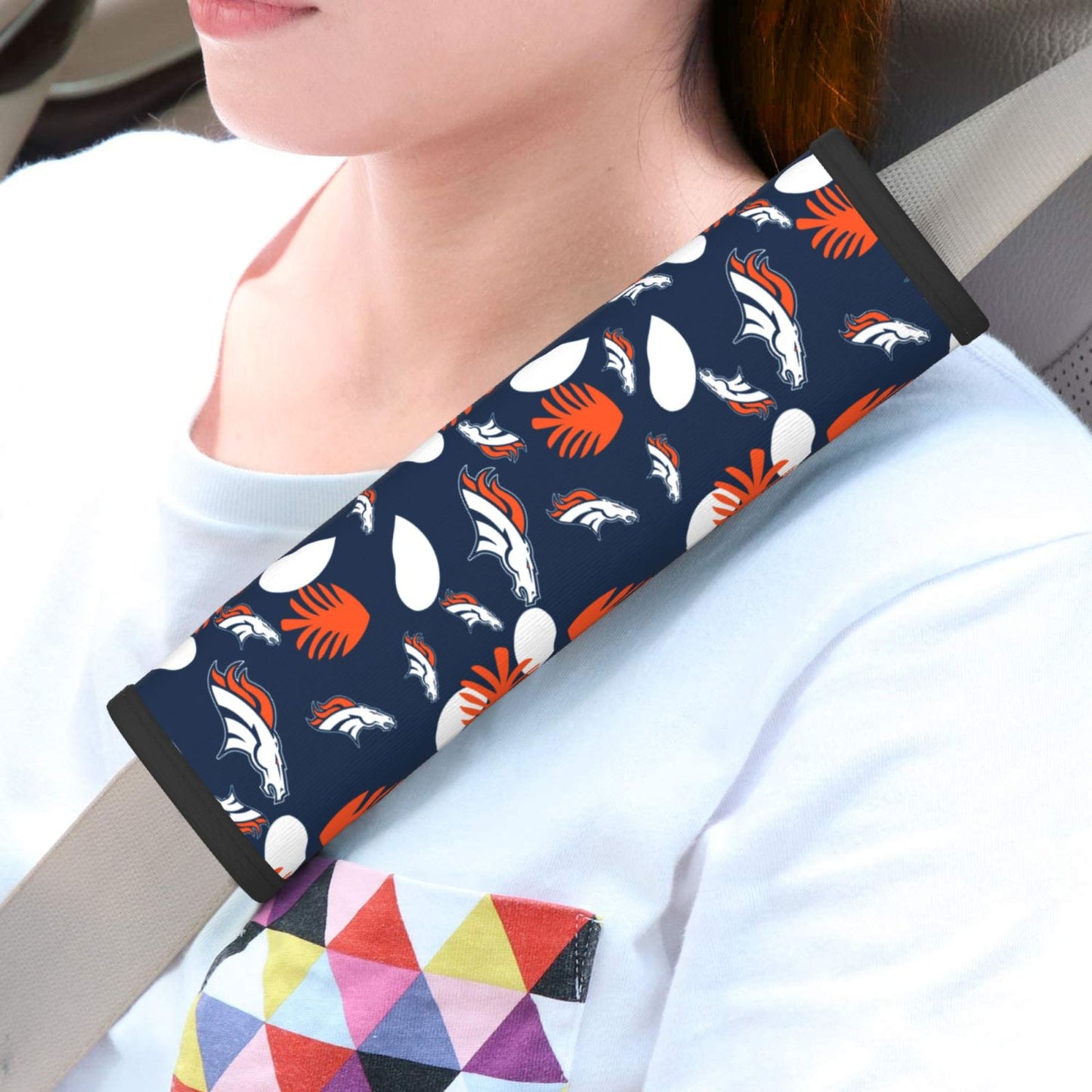Denver Broncos Car seat belt shoulder strap adult seat belt protective cover