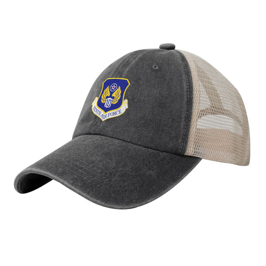 Tenth Air Force-Emblem Printed unisex baseball cap adjustable grid baseball cap veteran gift