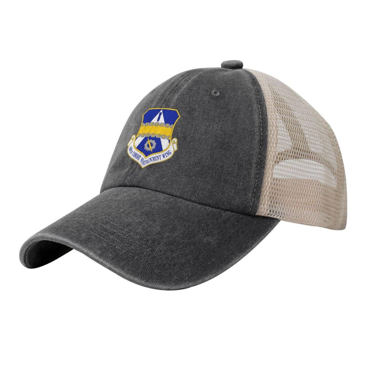 448 Combet Sustainment Wg Printed unisex baseball cap adjustable grid baseball cap veteran gift