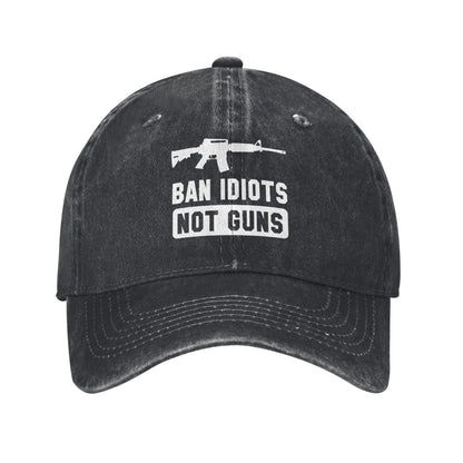Ban Idiots Not Guns Printed unisex baseball cap adjustable cap outdoor sun hats trucker hat
