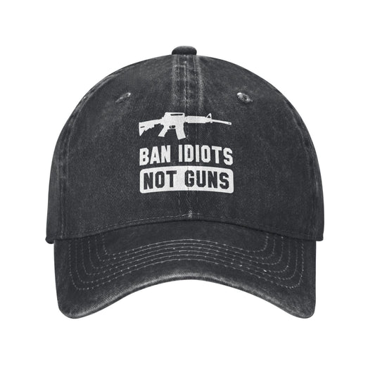 Ban Idiots Not Guns Printed unisex baseball cap adjustable cap outdoor sun hats trucker hat