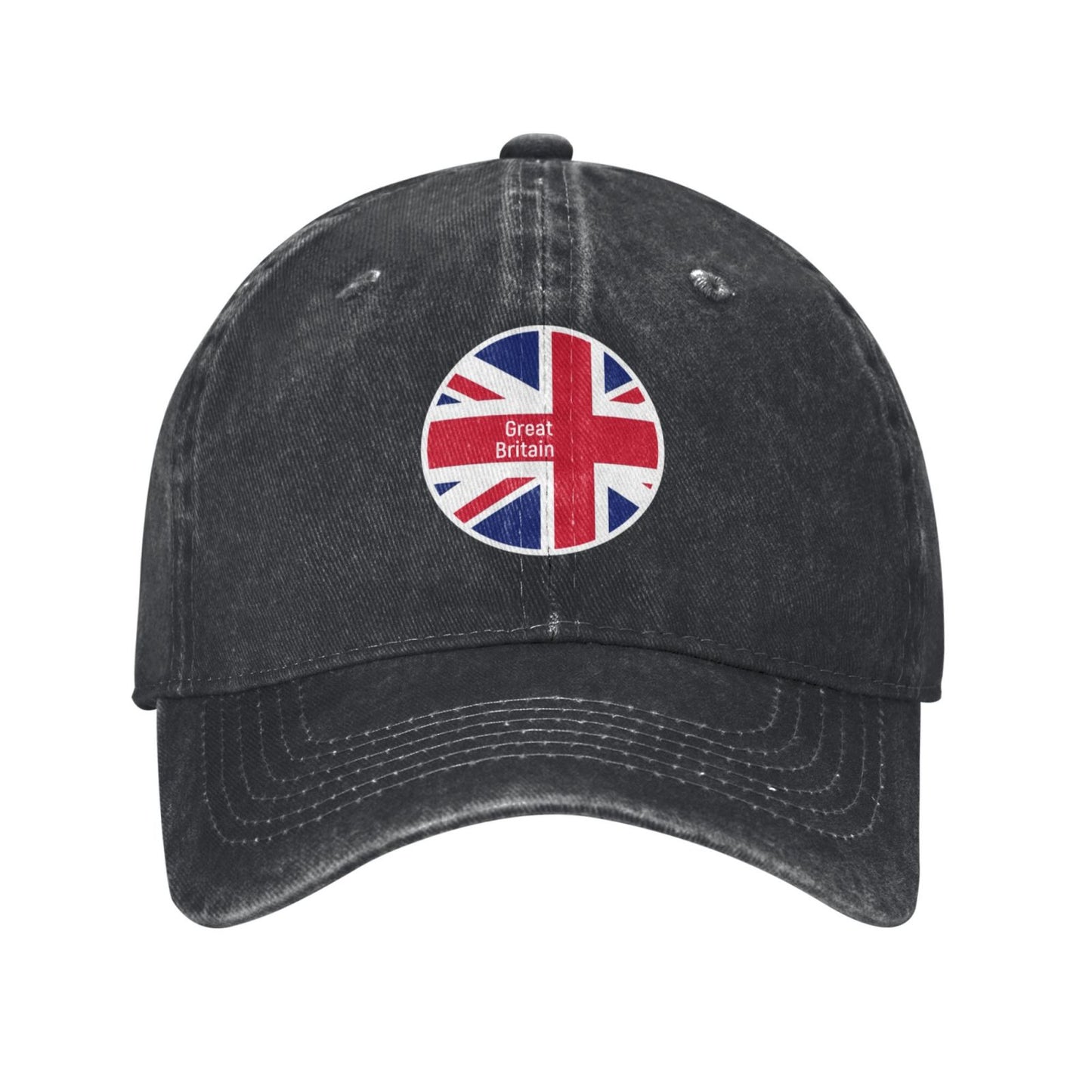 Sticker EU Flag Round Printed unisex baseball cap adjustable cap outdoor sun hats trucker hat