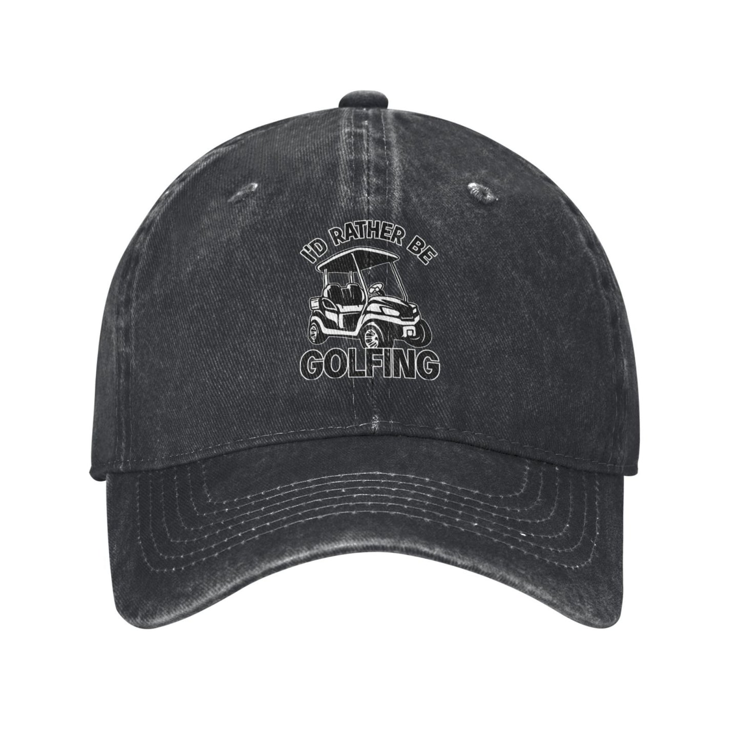 I'd Rather Be Golfing Printed unisex baseball cap adjustable cap outdoor sun hats trucker hat
