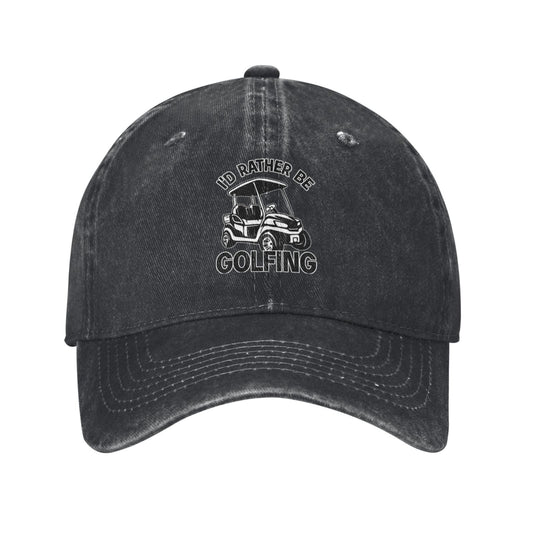 I'd Rather Be Golfing Printed unisex baseball cap adjustable cap outdoor sun hats trucker hat