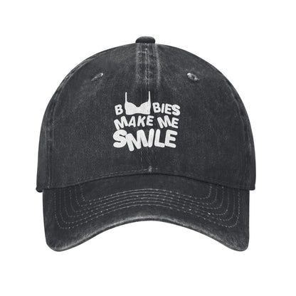 BIES MAKE MA SMILE Printed unisex baseball cap adjustable cap outdoor sun hats trucker hat