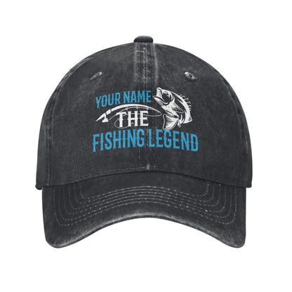 YOUR NAME THE FISHING LEGEND Printed unisex baseball cap adjustable cap outdoor sun hats trucker hat