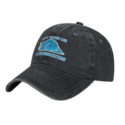 Don't Wake Me, I'm Hibernating Printed unisex baseball cap adjustable cap outdoor sun hats trucker hat