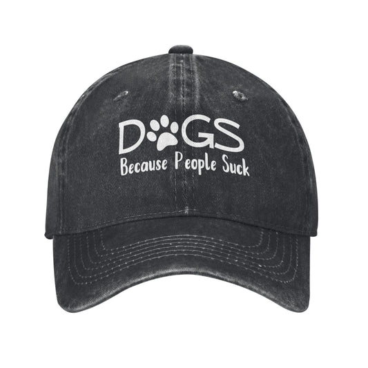 Dogs Because People Suck Printed unisex baseball cap outdoor hats adjustable cap trucker gift hat