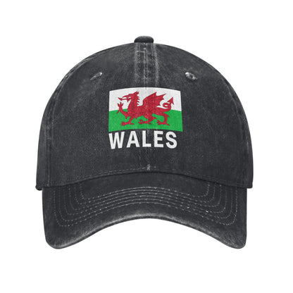 Wales Flag Printed unisex baseball cap adjustable cap outdoor trucker hat veterans Gifts