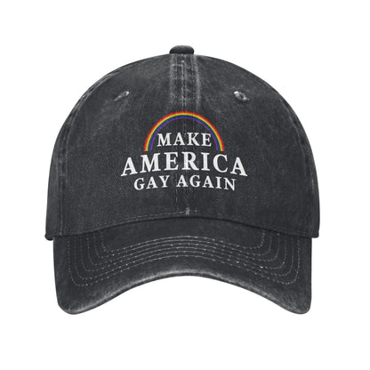 Make America Gay Again Printed unisex baseball cap adjustable cap outdoor sun hats trucker hat