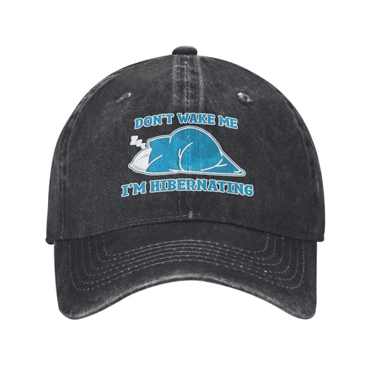 Don't Wake Me, I'm Hibernating Printed unisex baseball cap adjustable cap outdoor sun hats trucker hat