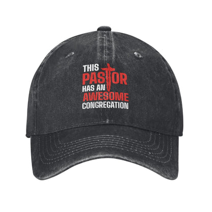 This Pastor Has An Awesome Congregation Printed unisex baseball cap adjustable cap outdoor sun hats trucker hat